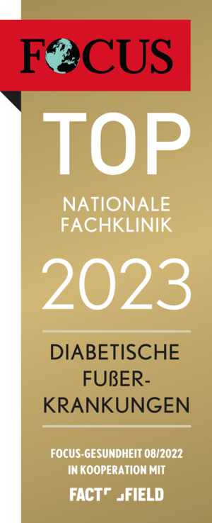 Siegel TOP nationale Fachklinik für diabetische Fußerkrankungen