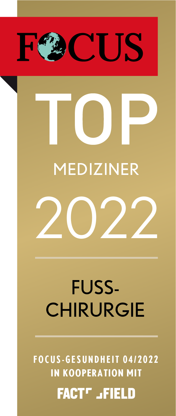 Siegel Focus Gesundheit Top Mediziner Fußchirurgie 2022