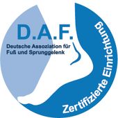 Siegel Zertifizierte Einrichtung der Deutschen Assoziation für Fuß und Sprunggelenk D.A.F.